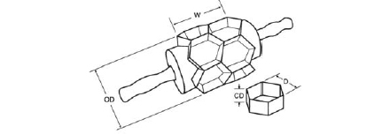 #822705, 2-3/4" Hex Bismark/Biscuit Cutter