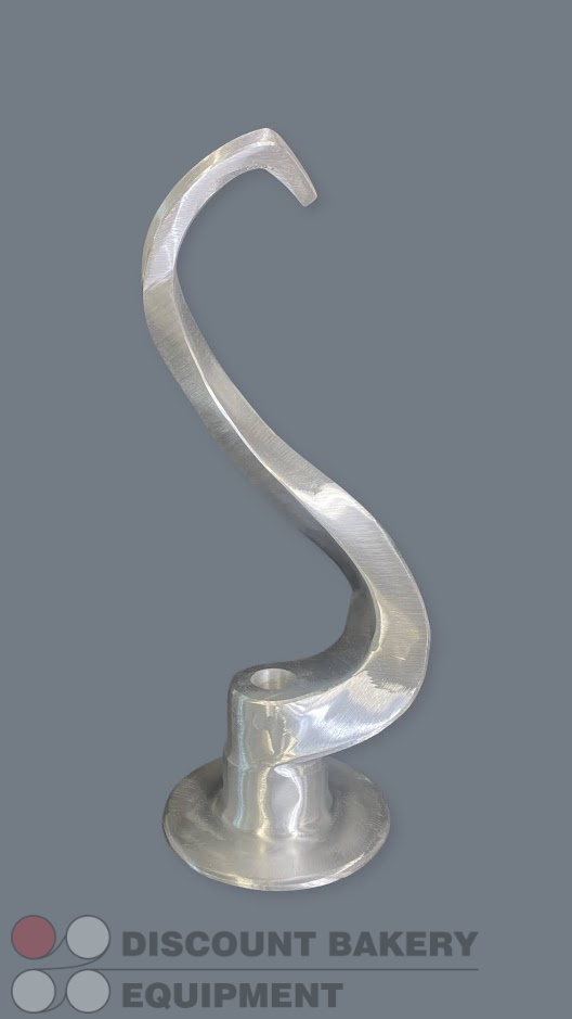 20 qt. Commercial Dough Hook - Solid Aluminum Spiral