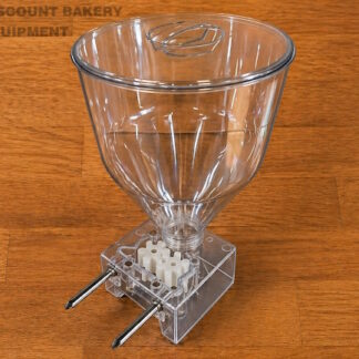 6qt Donut Filler Hopper for Edhard Powerbases, Includes (2) S/S Spouts
