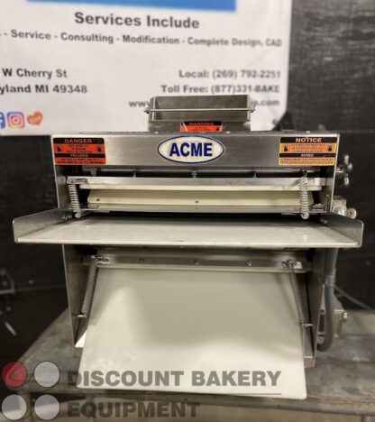 Acme MRS20 Stainless Steel Bench Single Pass Dough Sheeter/Roller (rebuilt) - Image 2