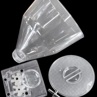 6qt Donut Filler Hopper for Edhard Powerbases, Includes (2) S/S Spouts