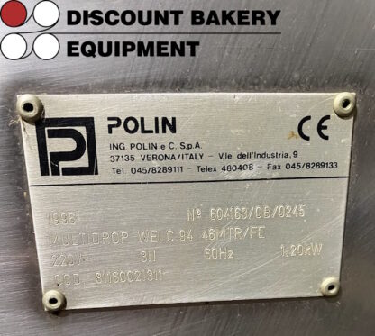 Polin Multidrop Cookie Depositor Drop Machine 46MTR/FE *GOOD WORKING ORDER* - Image 12
